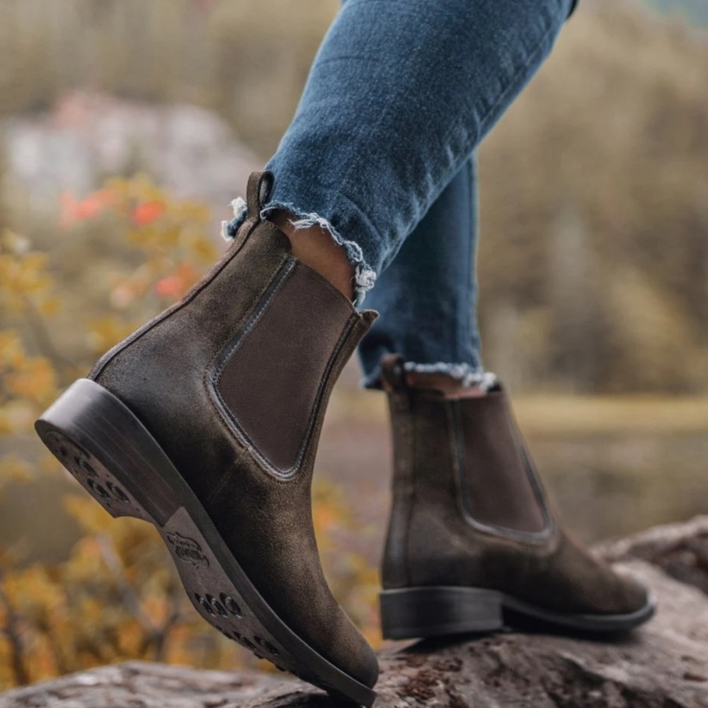 Women’s Thursday Dark Olive Suede Duchess Boot